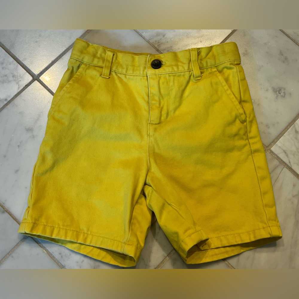 Janie and Jack Denim Shorts toddler boys size 18-24M,yellow